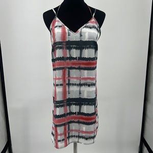 Jack Abstract Plaid Print Spaghetti Strap Mini Dress Women's size XS